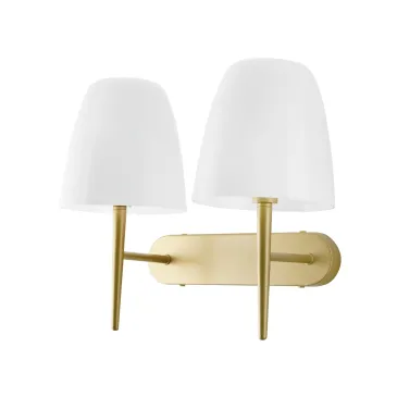 2xE14 Wandleuchte, weiß oder transparent | Mondialshop