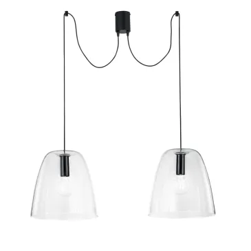 Suspension transparente ARES 2XE27 2X250CM
