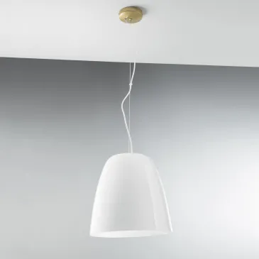 Suspension en verre blanc...