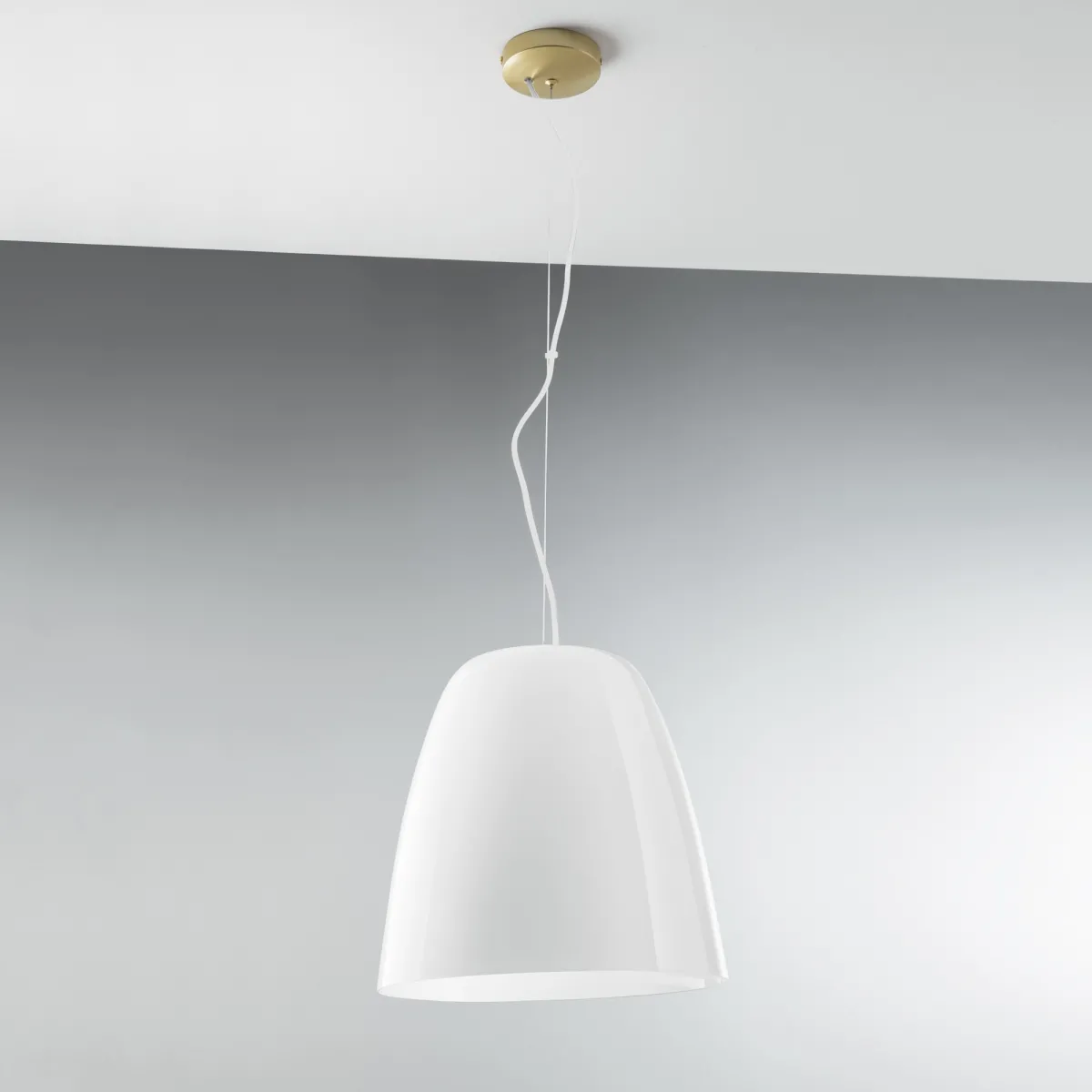 SOSPENSIONE ARES BIANCA 1XE27 35X117CM