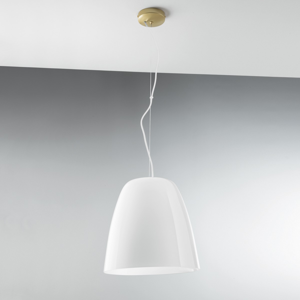 Suspension blanche ARES 1XE27 35X117CM