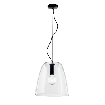 Suspension transparente ARES 1XE27 35X117CM