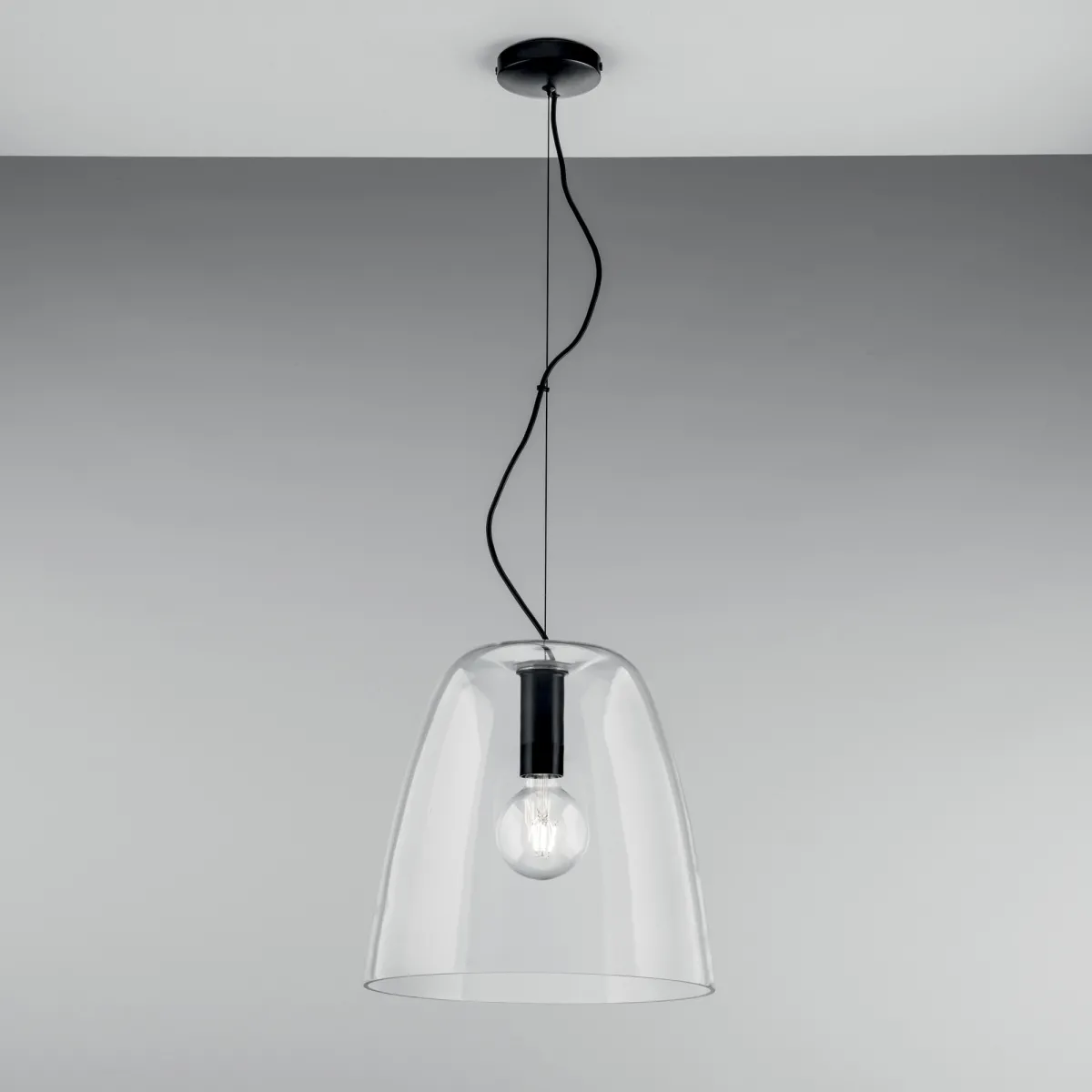ARES TRANSPARENTE AUFHÄNGUNG 1XE27 35X117CM
