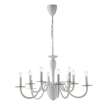 ARMSTRONG KRONLEUCHTER WEISS/GOLD 10XE14 92X150CM