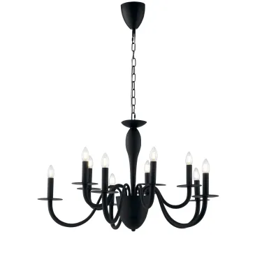 ARMSTRONG KRONLEUCHTER SCHWARZ 10XE14 92X150CM