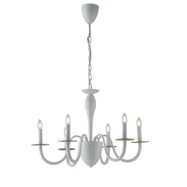 LAMPADARIO ARMSTRONG BIANCO/ORO 6XE14 78X150CM