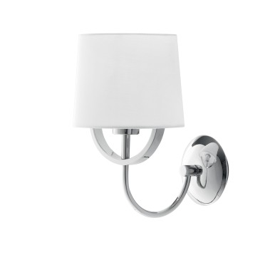 APPLIQUE ASTORIA CROMO/BIANCO 1XE27 18X27,5X28,7 CM