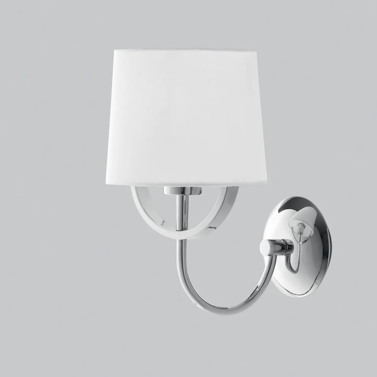 APPLIQUE ASTORIA CROMO/BIANCO 1XE27 18X27,5X28,7 CM