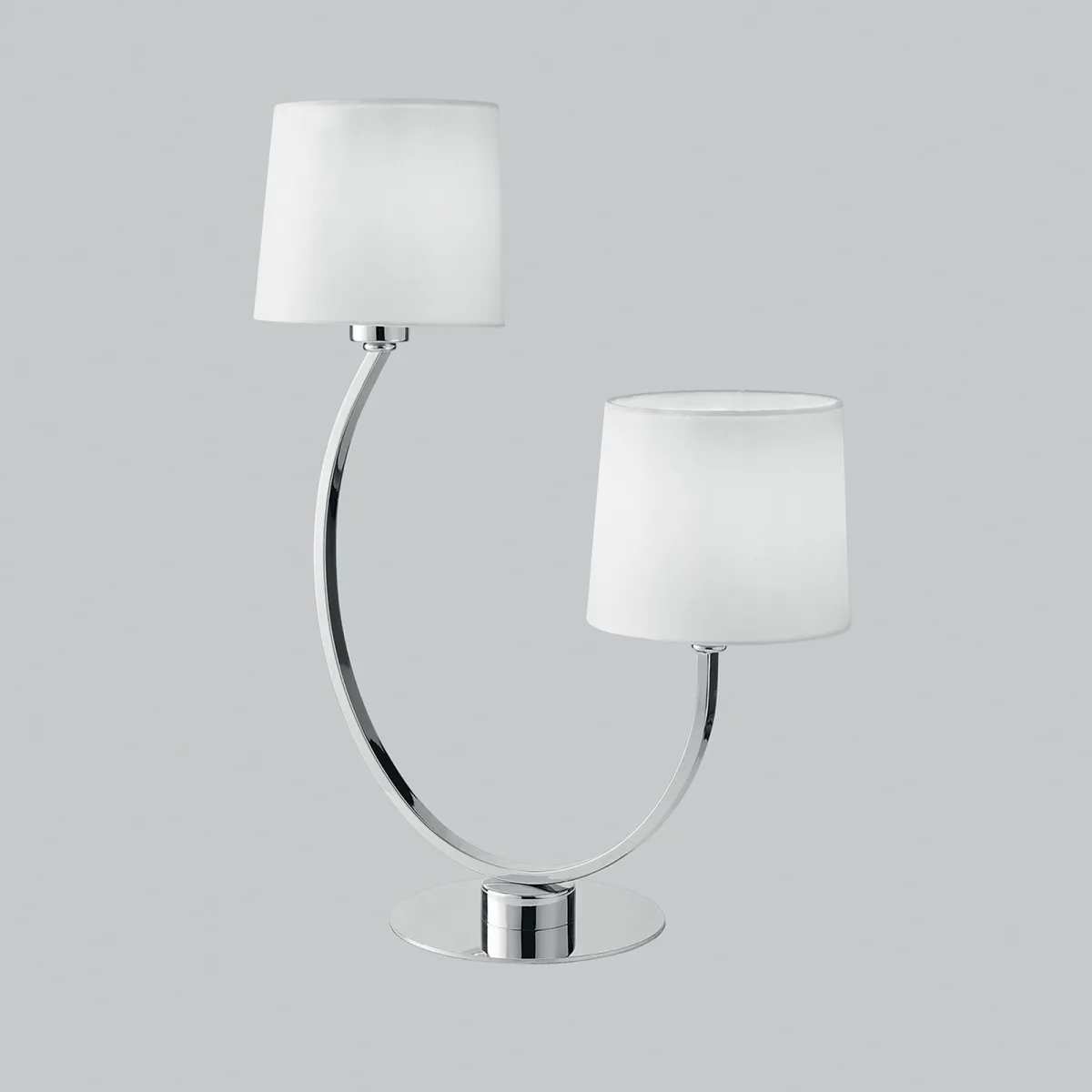 LUME ASTORIA CROMO/BIANCO 2XE27 42,5X58,5CM