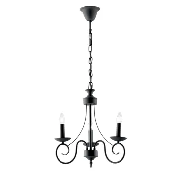 LAMPADARIO BEATRICE ANTRACITE 3XE14 37X120CM