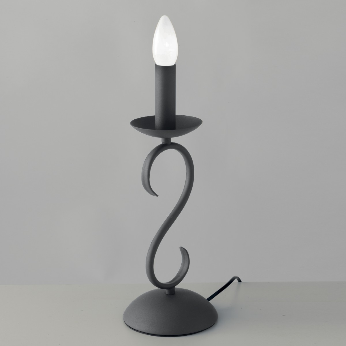 LUME BEATRICE ANTRACITE 1XE14 14X33CM