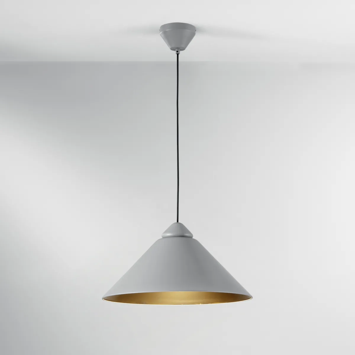 BIGBANG Hängelampe, Grau/Gold, 1xE27, 49x25x183,5 cm