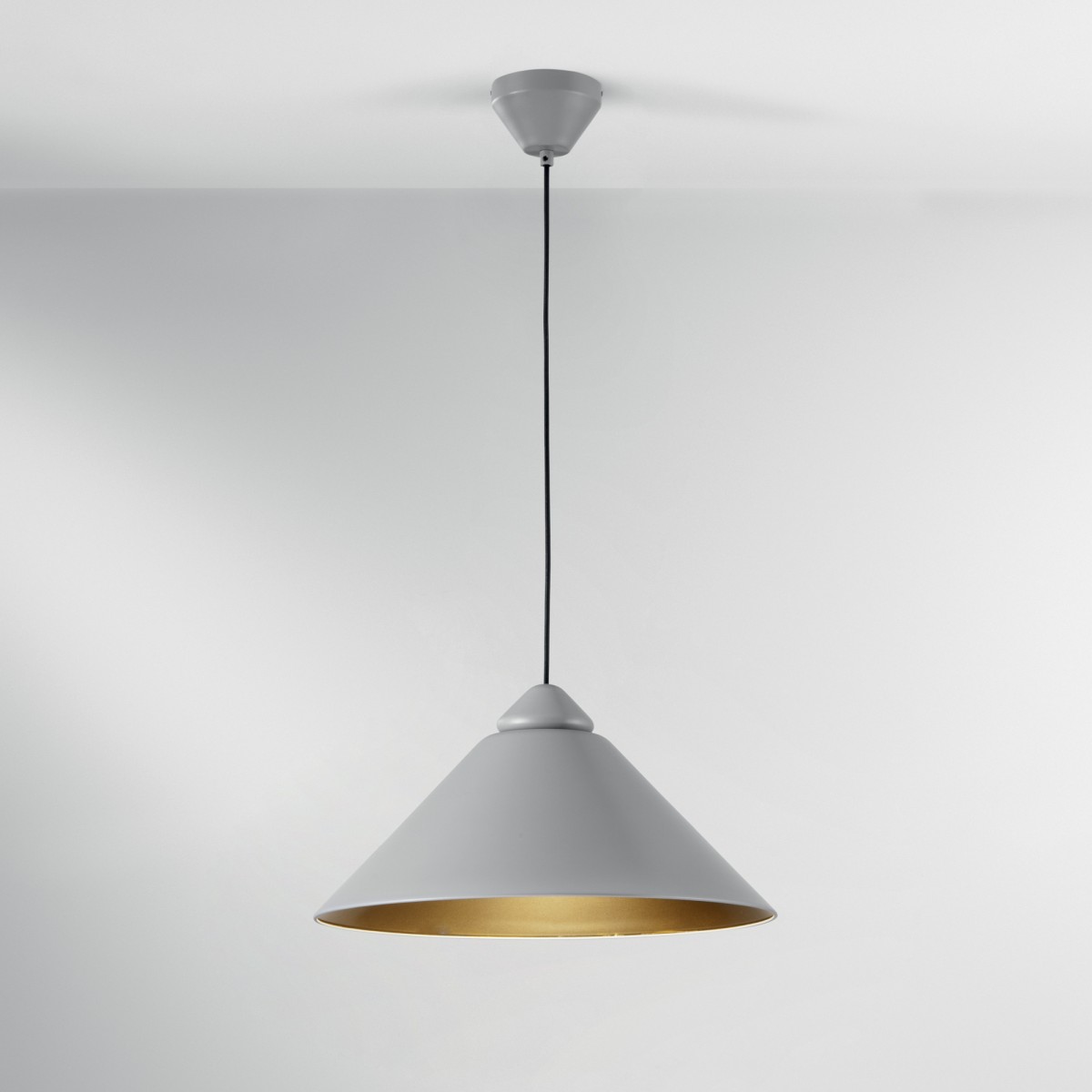 Suspension BIGBANG grise/dorée 1 x E27 49 x 25 x 183,5 cm