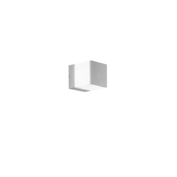 Amplificateur d'éclairage mural argenté 1XE27 IP54 13X13X16,5CM