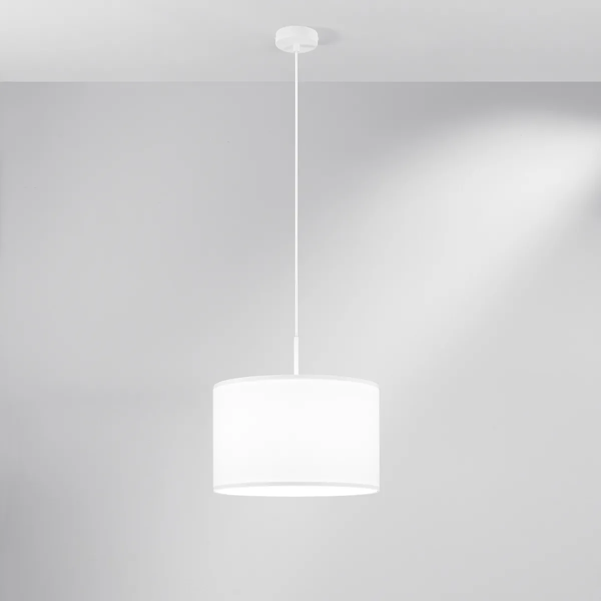 SOSPENSIONE CAPITAL BIANCA 1XE27 38X38X150CM