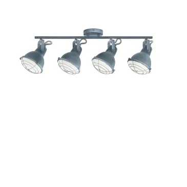 PLAFOND CUBA GRIS/BLANC 4XE14 77,5X13X17CM