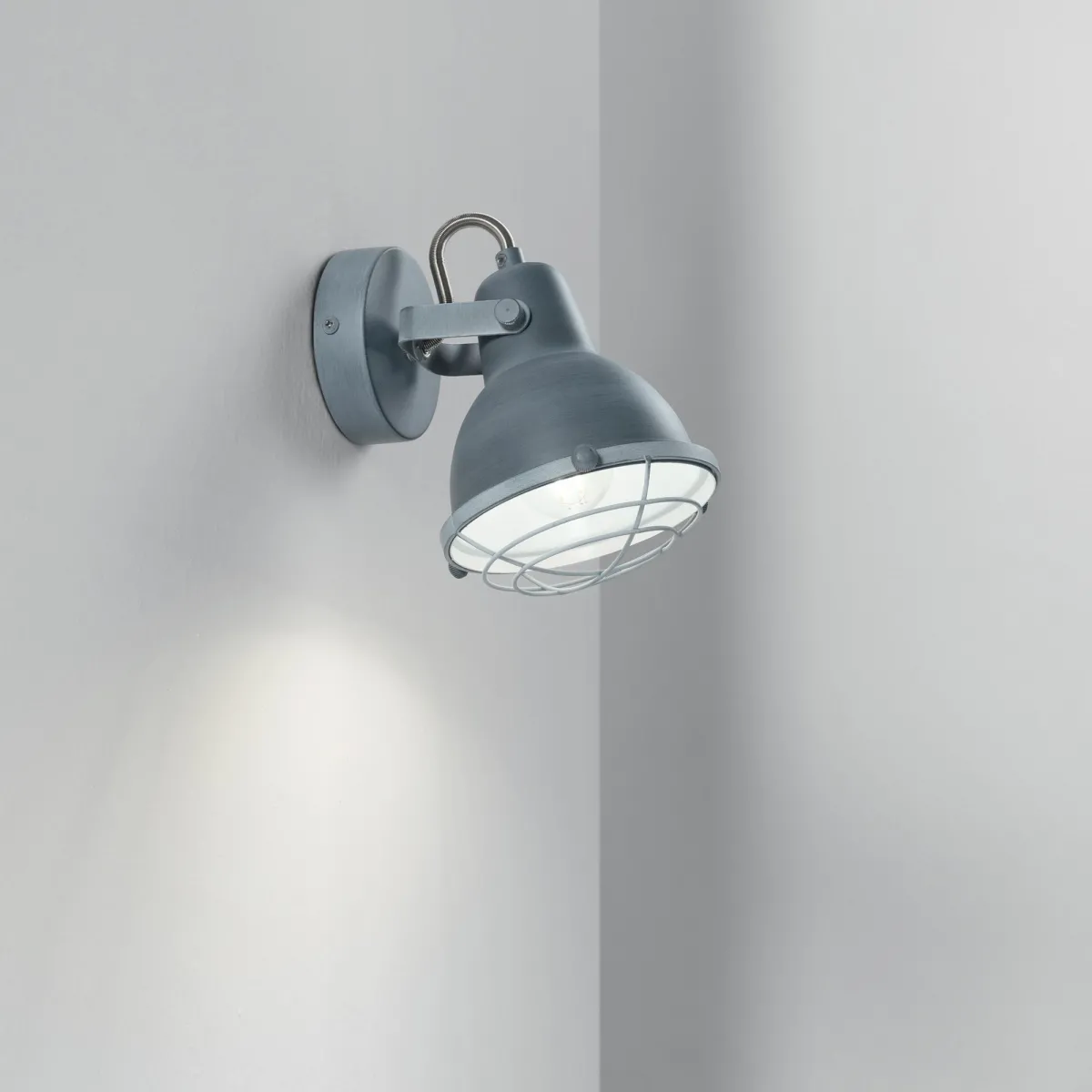 APPLIQUE CUBA GRIGIA/BIANCO 1XE14 13X15X18,5CM