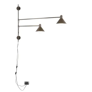 APPLIQUE DUETTO REGOLABILE CORTEN 2XE27 154X20,5X90CM