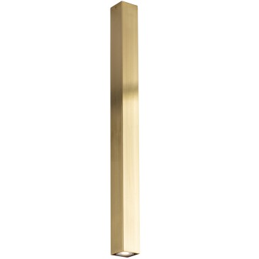 Plafonnier carré doré Fluke 1xGU10 6x6x75cm