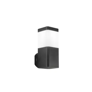 Applique murale carrée noire FOCUS 1XGU10 IP65 10X13X24CM