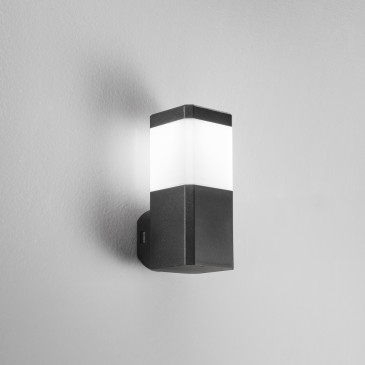 Applique murale carrée noire FOCUS 1XGU10 IP65 10X13X24CM