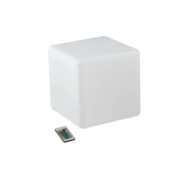 Lampe de jardin cubique GECO blanche 1 x E27 IP65 30 x 30 x 30 cm
