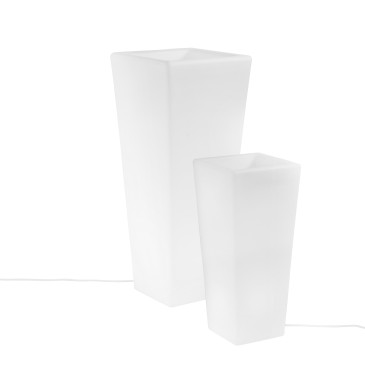 VASO DA GIARDINO GECO BIANCO 1XE27 38X38X90CM