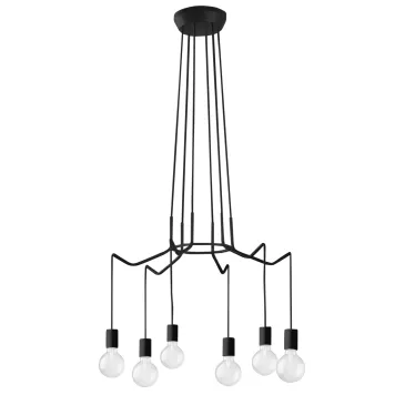 HABITAT BLACK SUSPENSION 6XE27 66X120CM