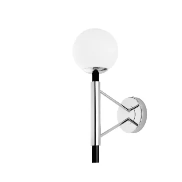 Moderne E14-Wandleuchte in Chrom und Schwarz | Mondialshop