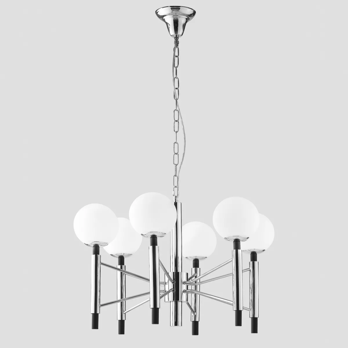 Suspension Hammond chromée/noire 6XE14 70X120cm
