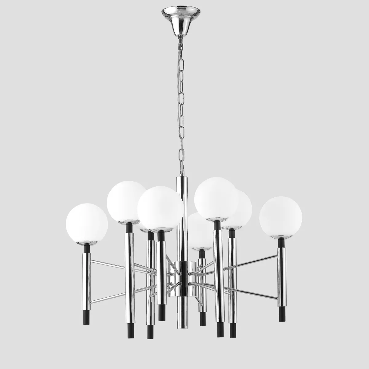 SOSPENSIONE HAMMOND CROMO/NERA 8XE14 83X120CM