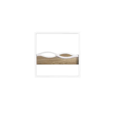 HAWAII SQUARE LED-Deckenleuchte Weiß/Holz 40W 5120LM CCT 40X40X6.3CM