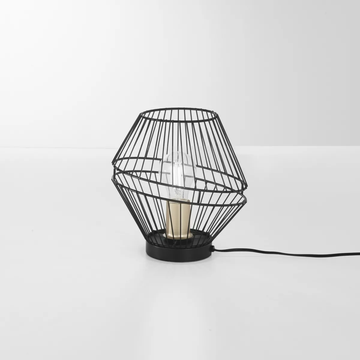 KIKO SCHWARZ/GOLD 1XE27 LAMPE 25X25X25,5CM