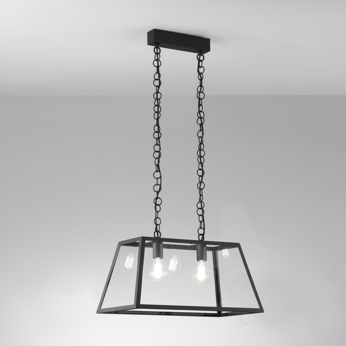 SOSPENSIONE LEXINGTON NERA 2XE27 57X30X111CM