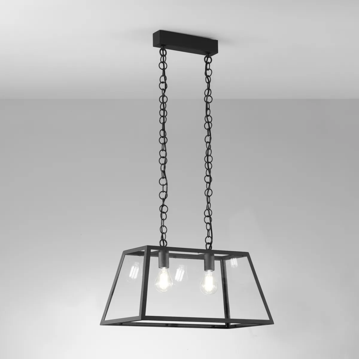 SOSPENSIONE LEXINGTON NERA 2XE27 57X30X111CM