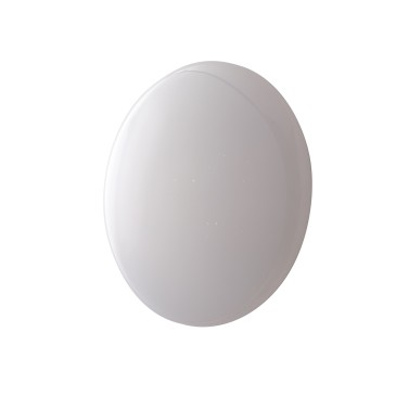 Plafonnier LED rond blanc en forme de lune 24 W 2460 lm RGBW dimmable Wi-Fi IP44 38,5 x 38,5 x 10 cm