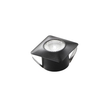 INCASSO LED ASSO NERO QUADRATO 1,2W 100LM 4000K 3,2X3,2X2,2CM