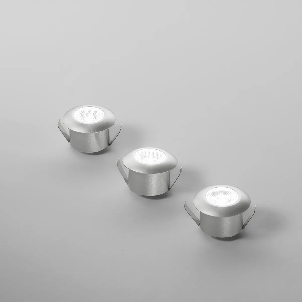 INCASSO LED ASSO SILVER TONDO 3X1W 300LM 4000K 3,2X2,2CM