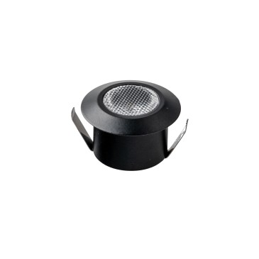 INCASSO LED ASSO NERO TONDO 1,2W 100LM 4000K 3,2X2,2CM