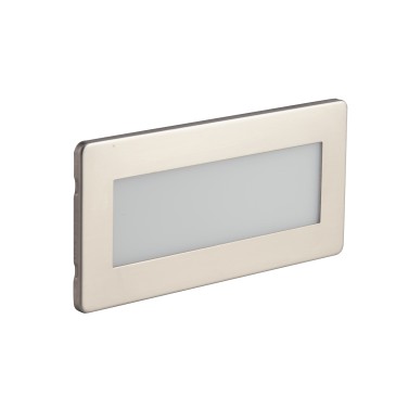 SEGNAPASSI A INCASSO LED BOLT BIANCO/NIKEL 5W 650LM CCT IP65 18,1X4,7X8,1CM