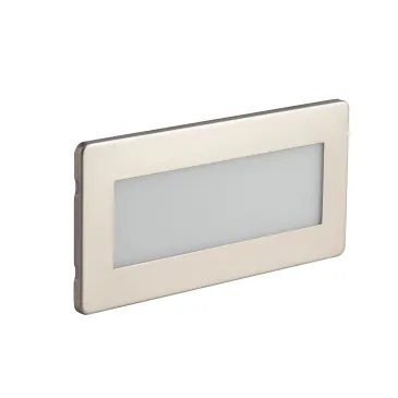 SEGNAPASSI A INCASSO LED BOLT BIANCO/NIKEL 5W 650LM CCT IP65 18,1X4,7X8,1CM