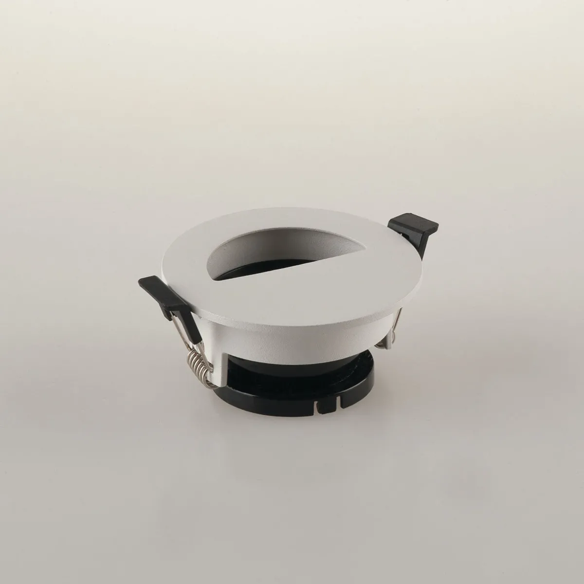 FARETTO A INCASSO STENOS ORIENTABILE BIANCO TONDO FORO MEZZA LUNA 8,5X4,2CM