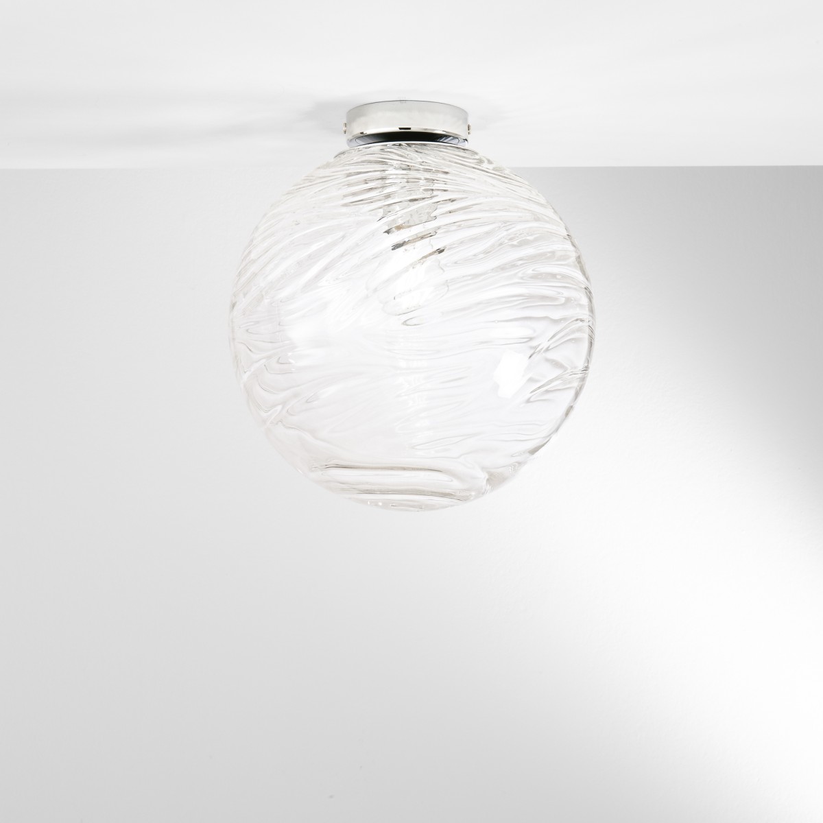 PLAFONIERA NEREIDE TRASPARENTE 1XE27 30X30CM