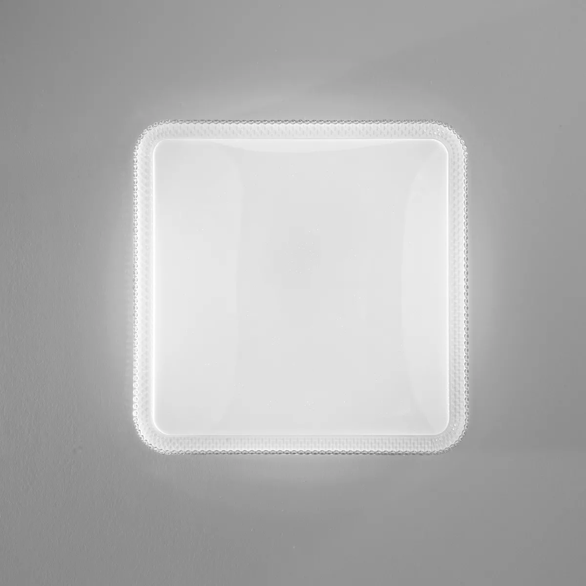 PLAFONIERA LED PIXEL QUADRATA BIANCA 40W 3900LM CCT DIMMERABILE WI-FI CON TELECOMANDO 48X9X48CM