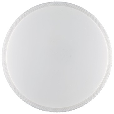 Weiße, runde LED-Pixel-Deckenleuchte, 66 W, 6540 lm Farbtemperatur, dimmbar, WLAN-fähig, mit Fernbedienung, 76,5 x 10 x 76,5 cm