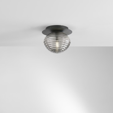 PLAFONIERA RIPPLE NERA...
