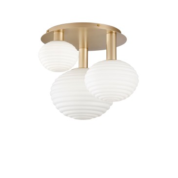 RIPPLE GOLD Deckenleuchte 3xE27 53,5x39x48cm