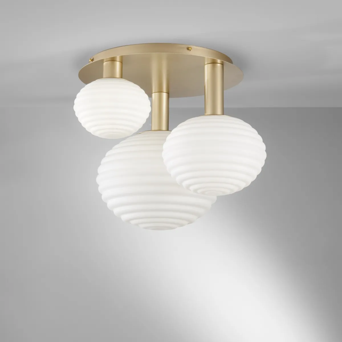 RIPPLE GOLD Deckenleuchte 3xE27 53,5x39x48cm