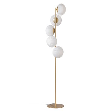 RIPPLE GOLD STEHLAMPE 5XE27 32,5X32,5X160 CM