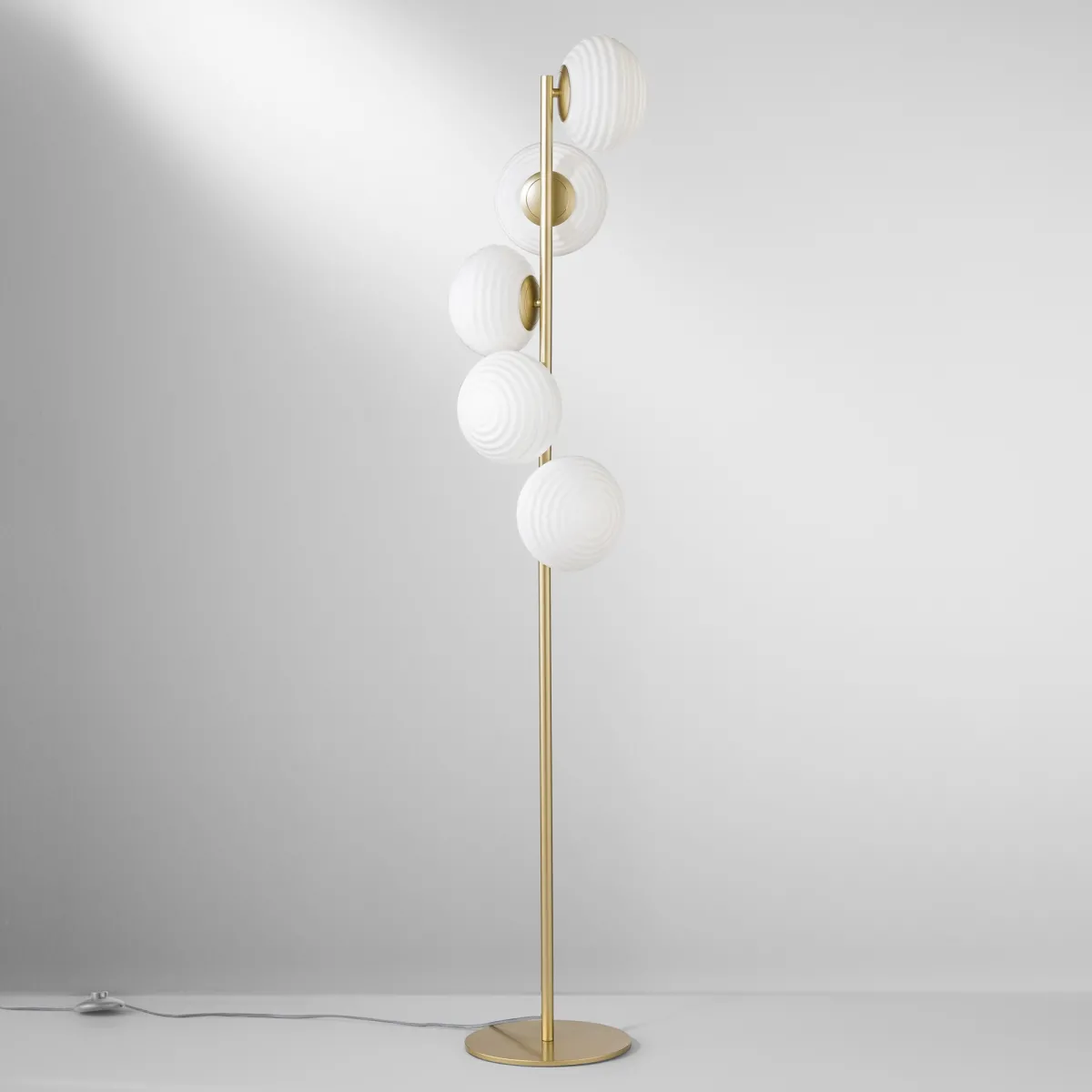 PIANTANA RIPPLE ORO 5XE27 32,5X32,5X160 CM